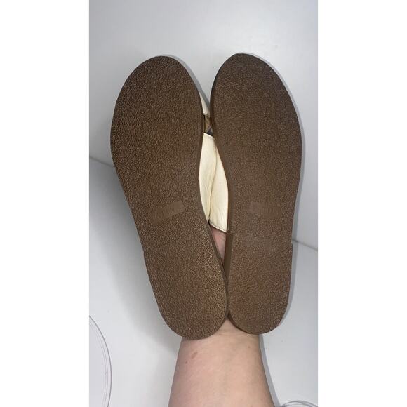 Portland Leather Goods Patina Flat Sandals In Cream Size 10 Pacific Northwest - Picture 7 of 9